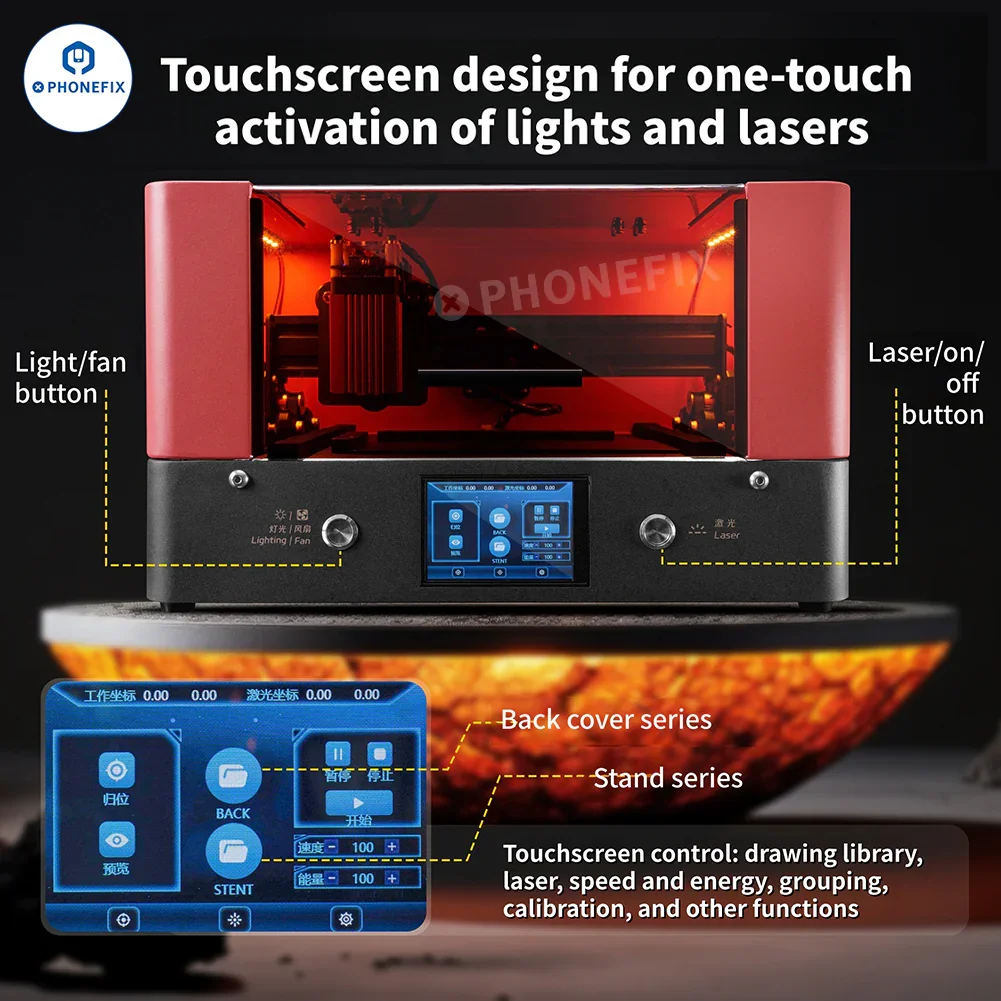 YCS DPCA Mini Laser Machine for iPhone Back Glass/Bracket Removal - Image 3