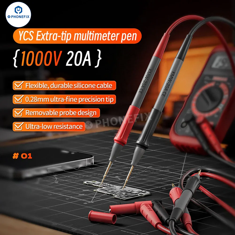 YCS Extra-tip Multimeter Pen for Phone PCB BGA IC Measurement - Image 3