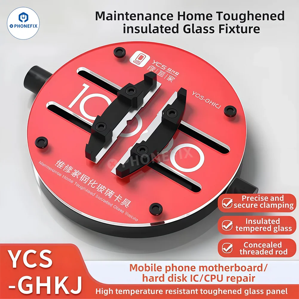 YCS GHKJ Tempered Glass Fixture Mobile PCB Chip Soldering Clamp - Image 3