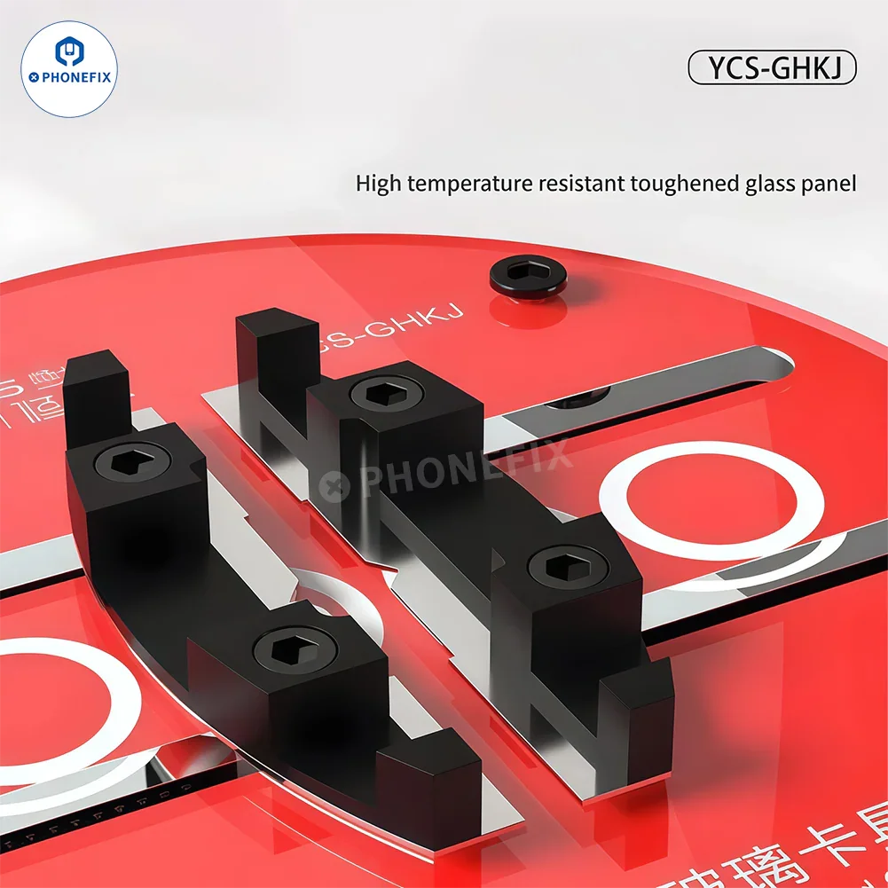 YCS GHKJ Tempered Glass Fixture Mobile PCB Chip Soldering Clamp - Image 4