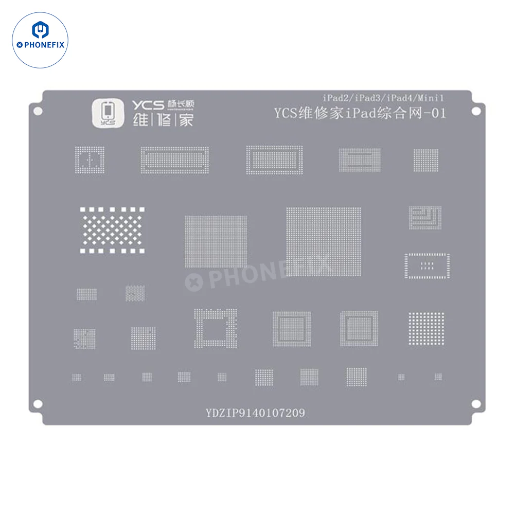 YCS iPad Series CPU Nand IC Comprehensive BGA Reballing Stencil - Image 2