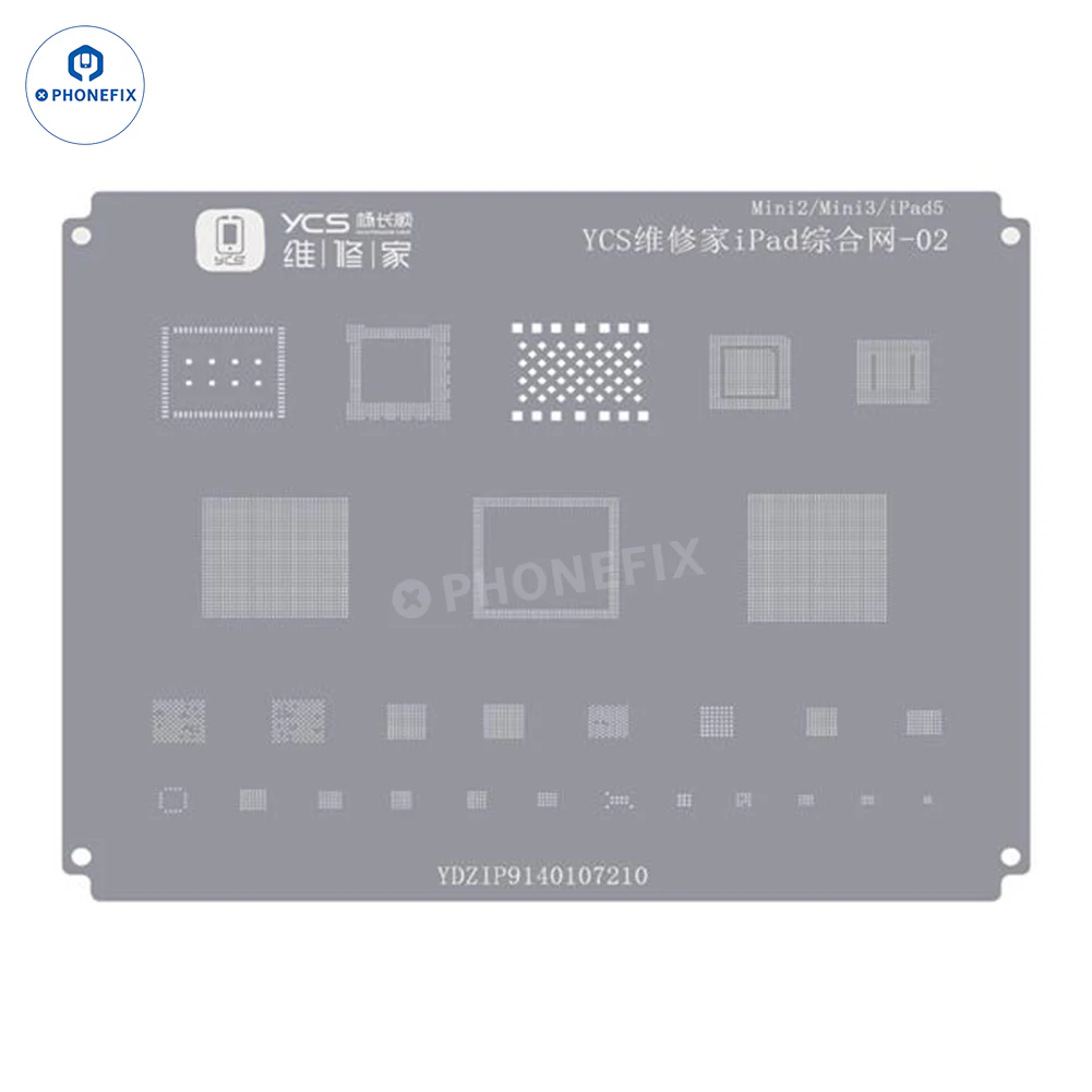 YCS iPad Series CPU Nand IC Comprehensive BGA Reballing Stencil - Image 3