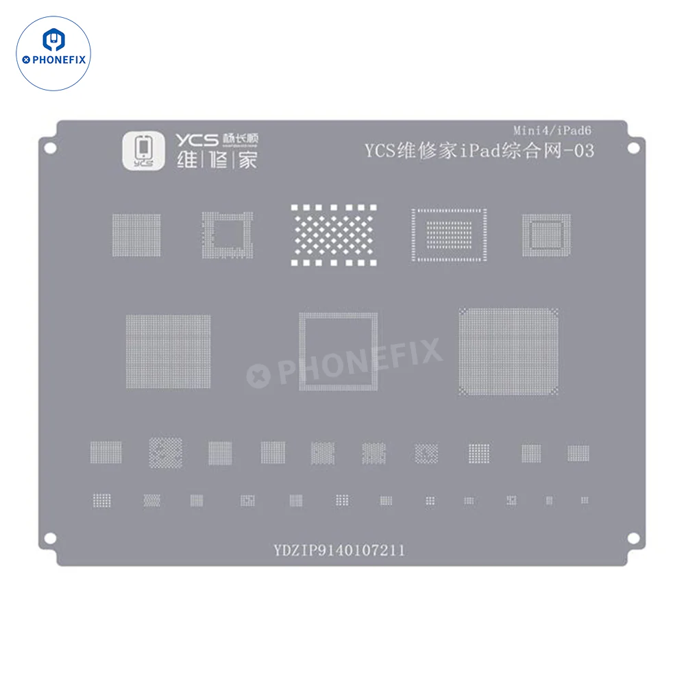 YCS iPad Series CPU Nand IC Comprehensive BGA Reballing Stencil - Image 4