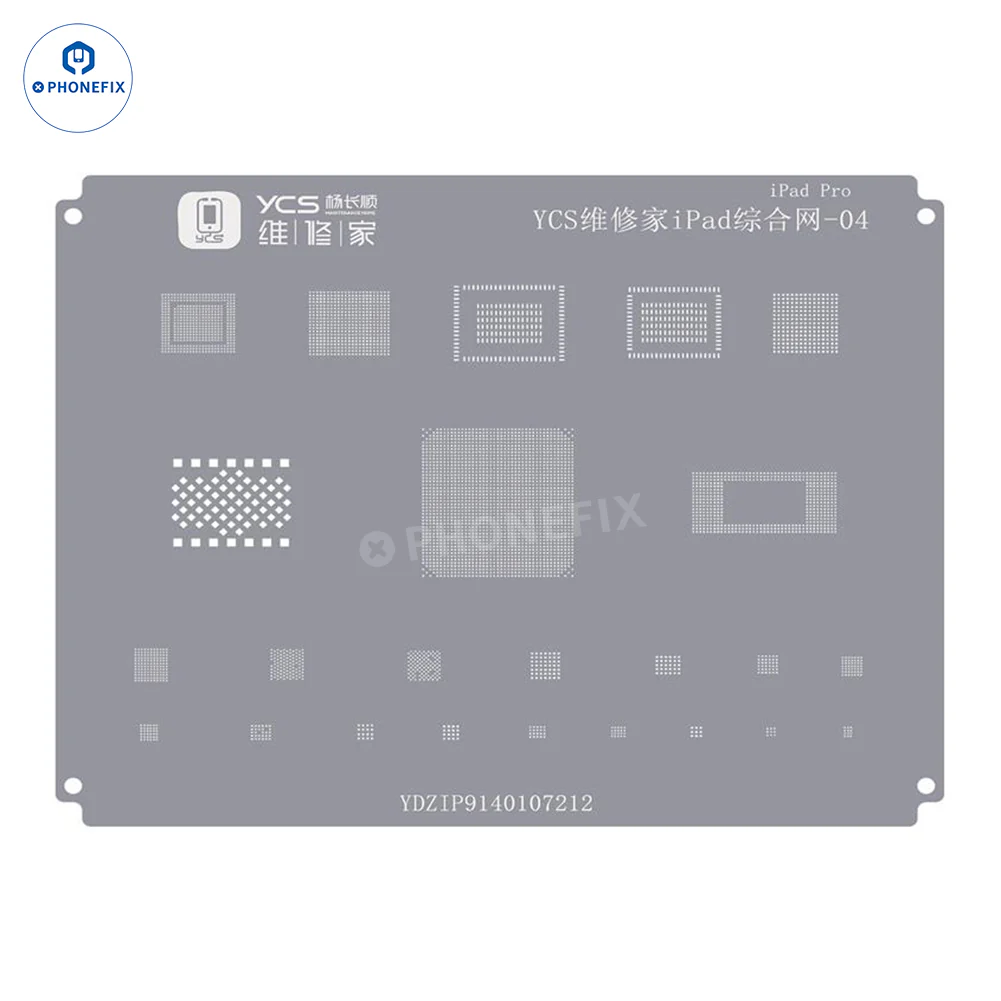 YCS iPad Series CPU Nand IC Comprehensive BGA Reballing Stencil - Image 5