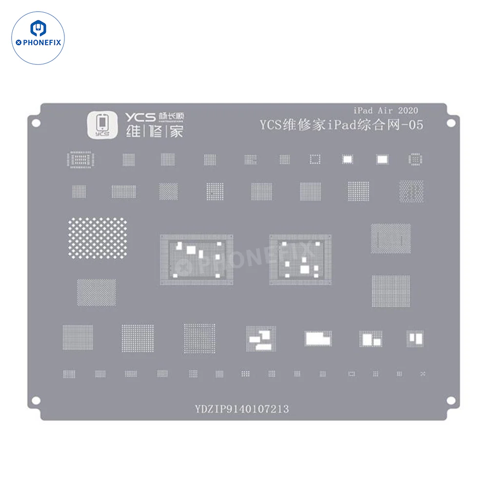 YCS iPad Series CPU Nand IC Comprehensive BGA Reballing Stencil - Image 6