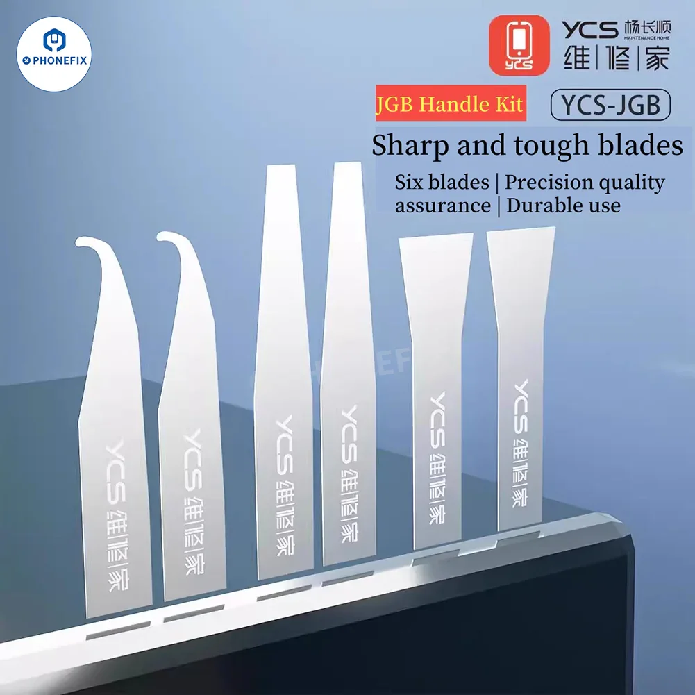 YCS JGB 10 in 1 Mobile PCB Chip Glue Removal Blade Brush Set - Image 4
