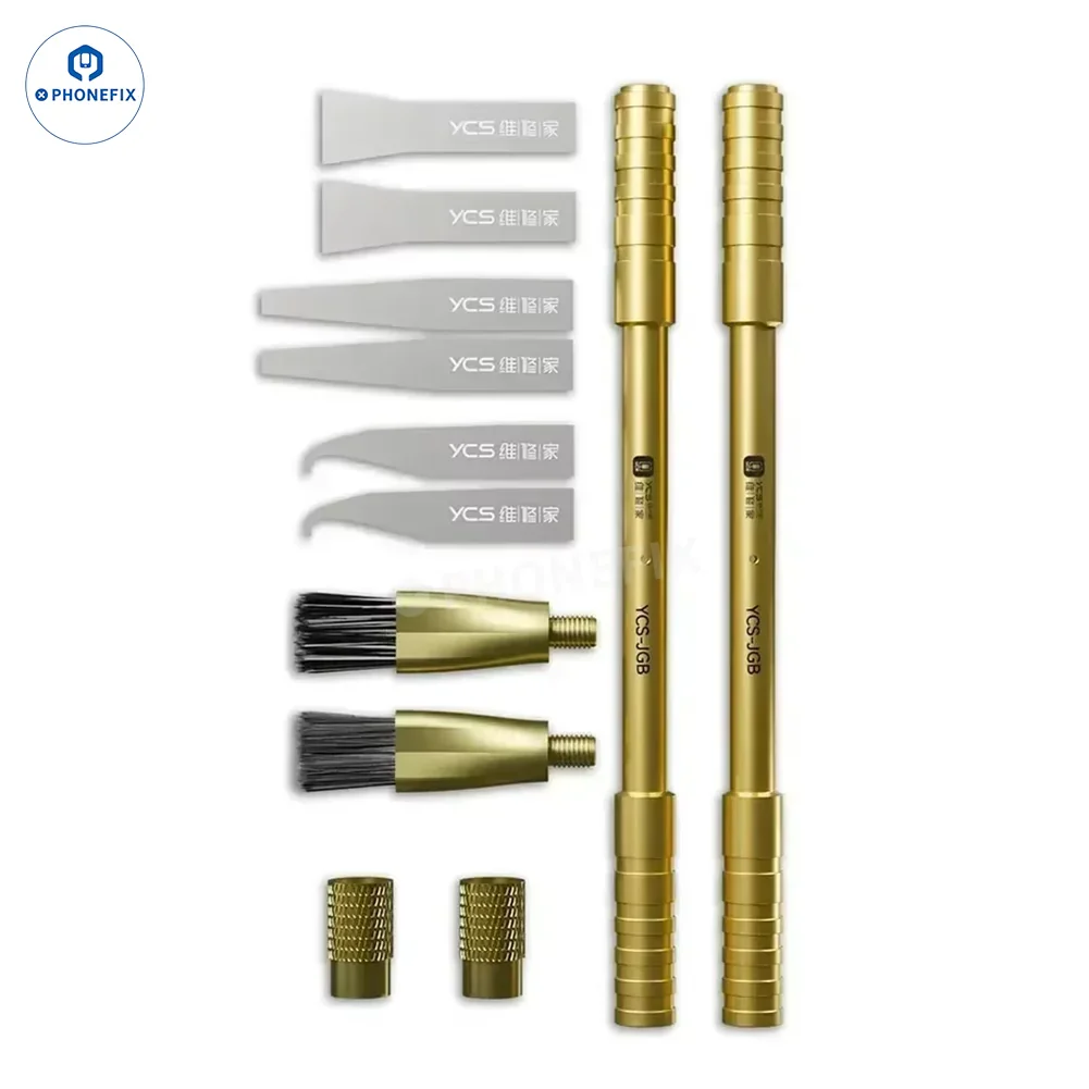 YCS JGB 10 in 1 Mobile PCB Chip Glue Removal Blade Brush Set - Image 7