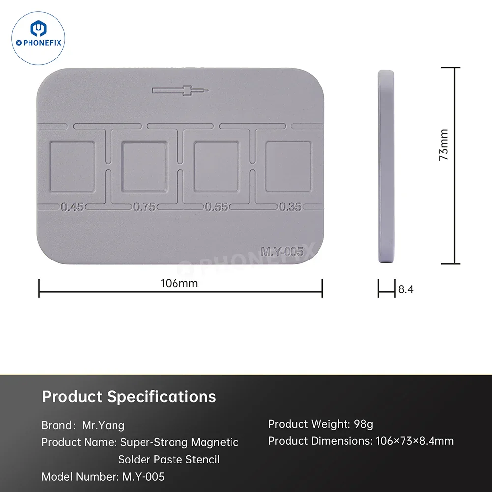 YCS M.Y 005 Heat-resistant Magnetic Tin Pad for CPU BGA IC Soldering - Image 6