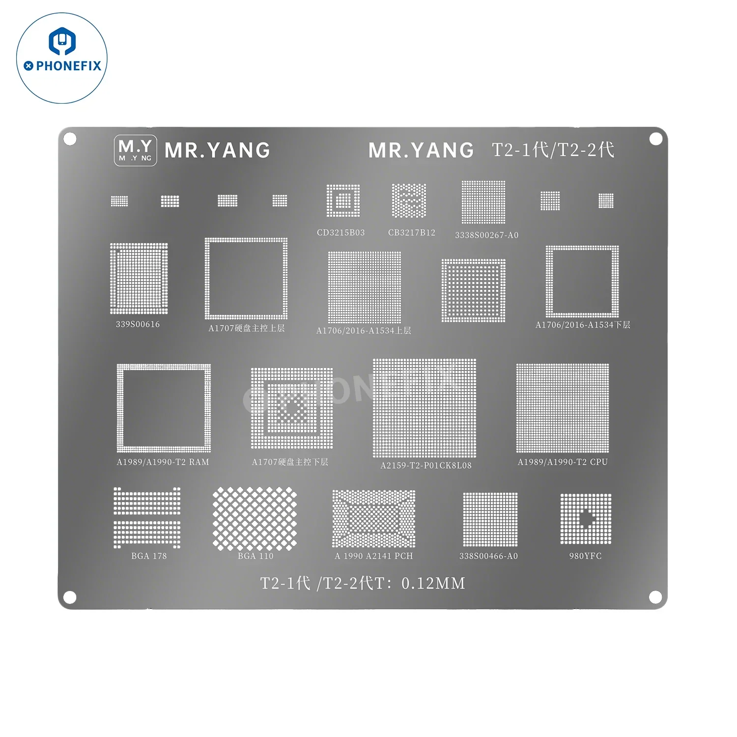 YCS M.Y Comprehensive Reballing Stencil for iPhone Drones Laptop - Image 4