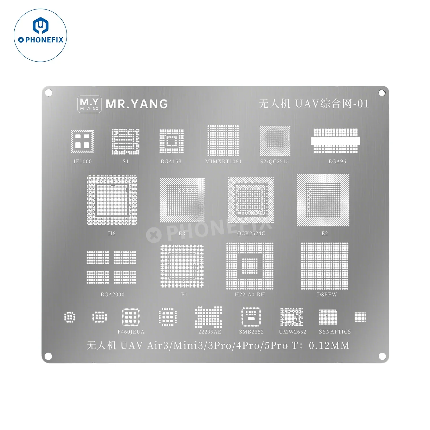 YCS M.Y Comprehensive Reballing Stencil for iPhone Drones Laptop - Image 5