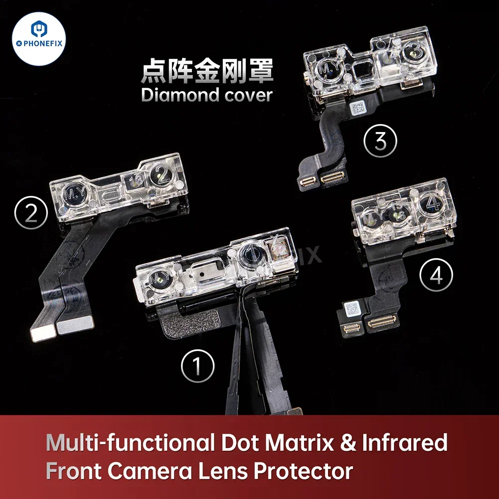 YCS M.Y iPhone Front Camera Lens Diamond Cover Dot Matrix Protector - Image 2