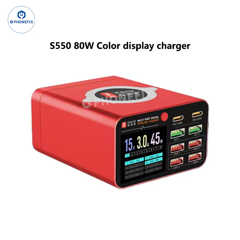 YCS M.Y Multi-Port Digital USB Charger PD QC Fast Charging Station - Image 4