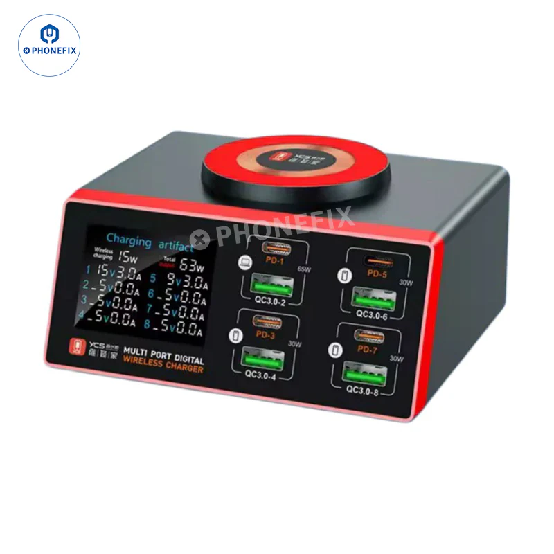 YCS M.Y Multi-Port Digital USB Charger PD QC Fast Charging Station - Image 5