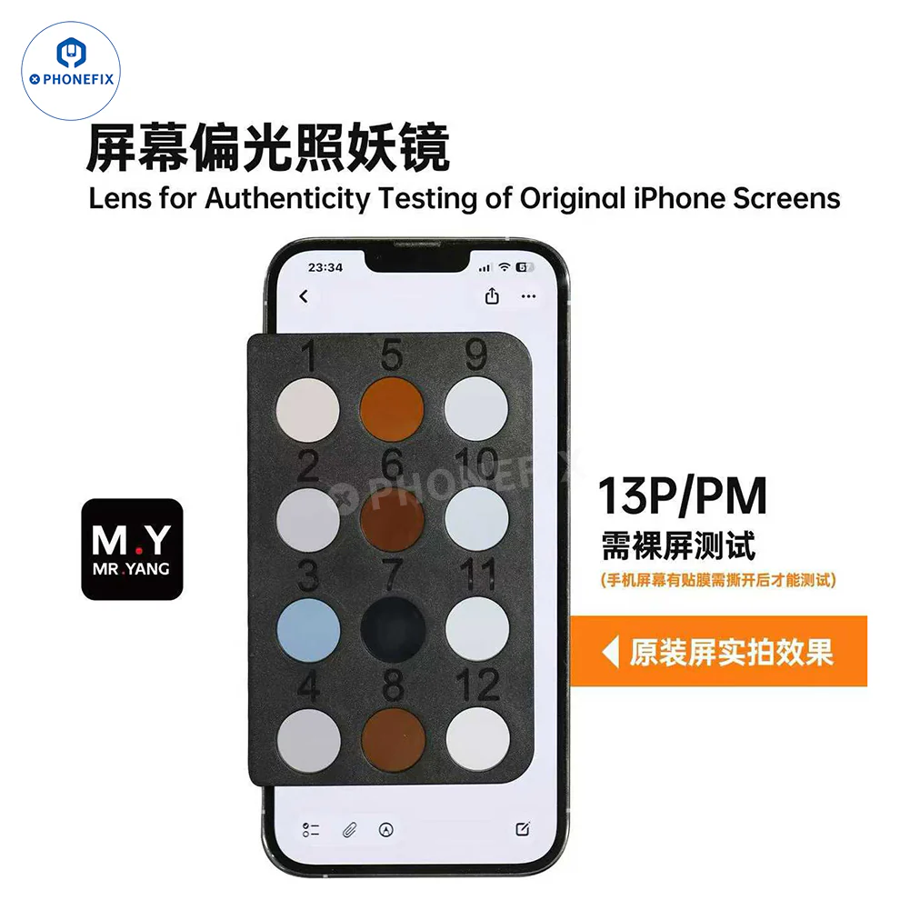 YCS M.Y Polarizer Detection Lens Identifies FOG/Genuine iPhone Screen - Image 9
