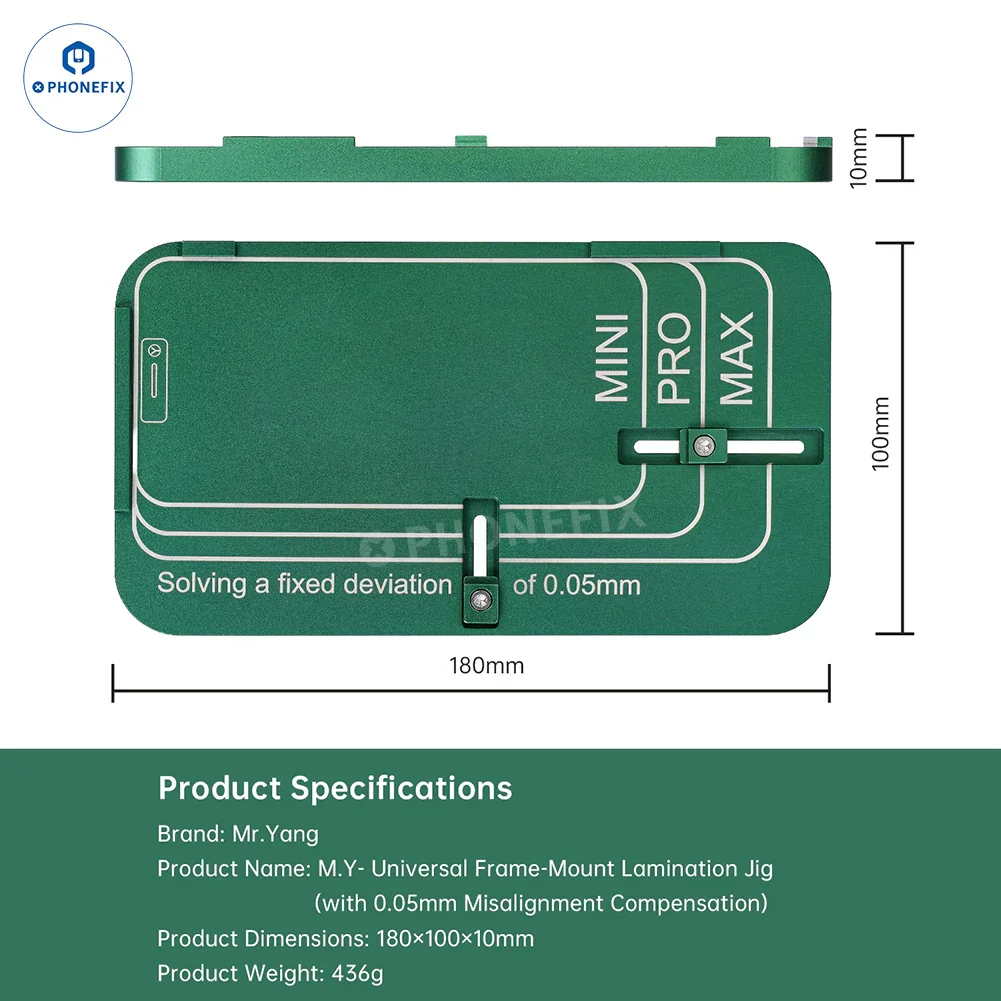 YCS M.Y Screen Alignment with Bracket Bonding Mold for iPhone 12-17 - Image 4