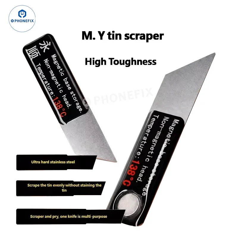 YCS M.Y Stainless Steel Tin Scraper for Phone IC BGA Reballing Repair - Image 2