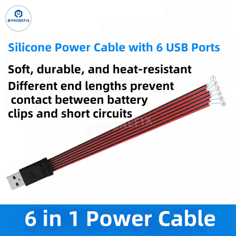 YCS MAi 6-in-1 Power Cable for iPhone 6S -17 Pro Max Android Huawei - Image 5