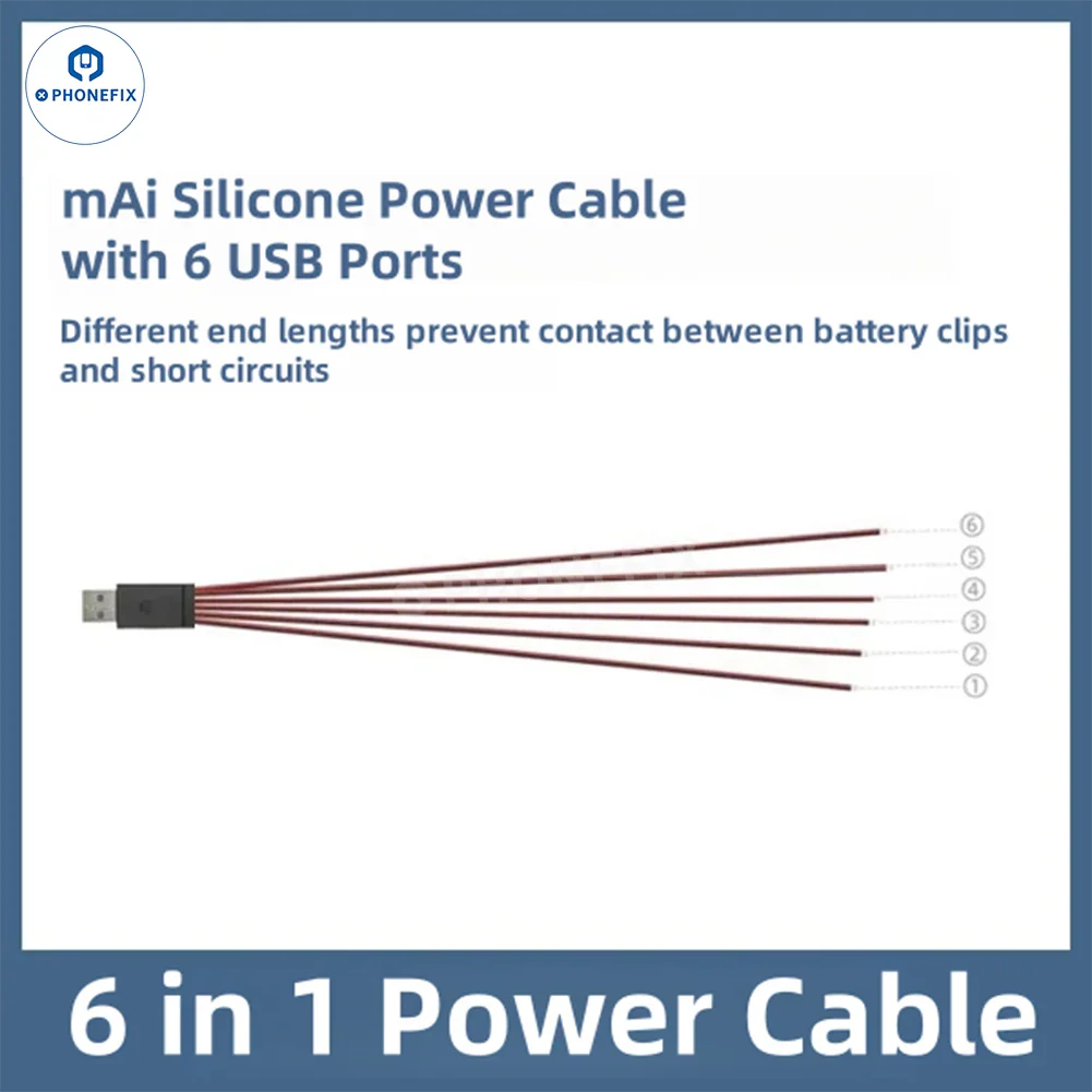 YCS MAi 6-in-1 Power Cable for iPhone 6S -17 Pro Max Android Huawei - Image 6