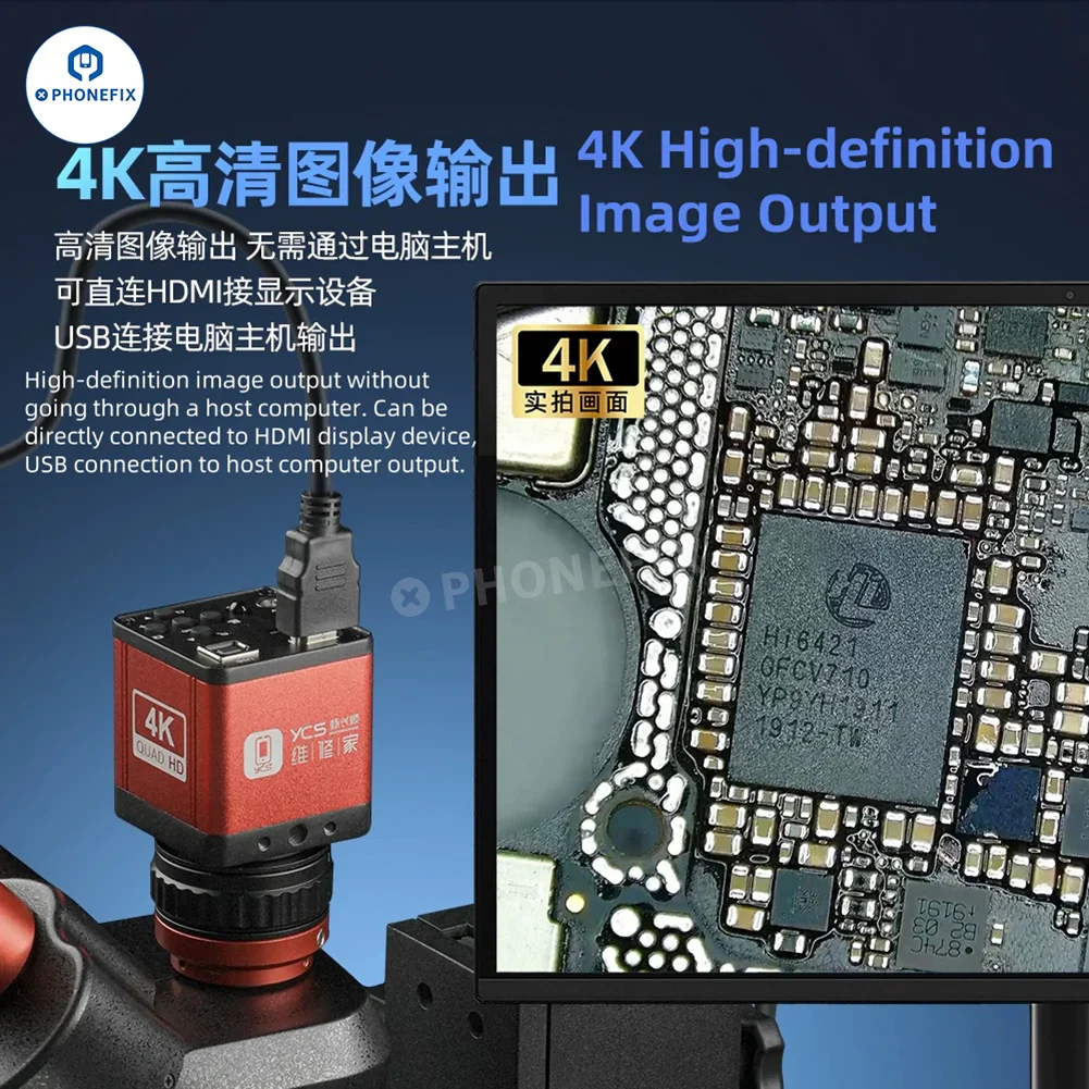 YCS Microscope X80 4K Camera for Mobile Phone Repair - Image 3