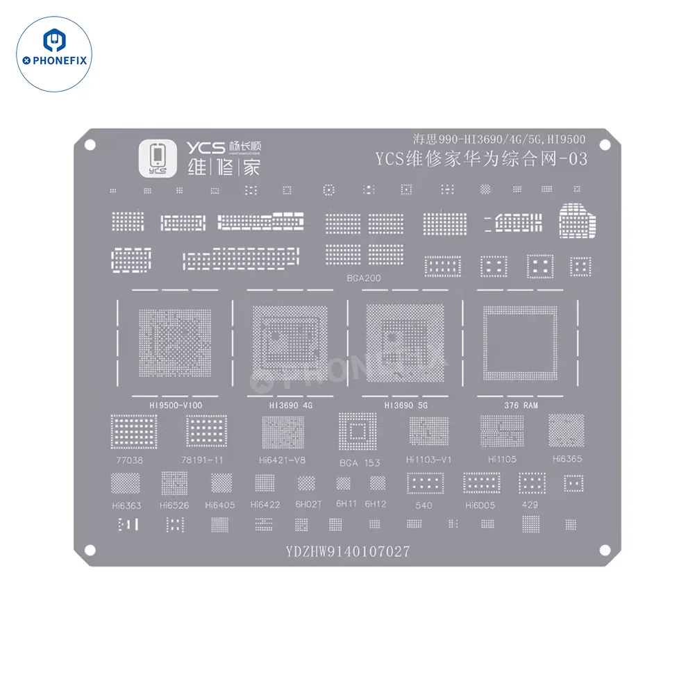 YCS Mobile BGA Reballing Stencils for iPhone Android Phones CPU Chip - Image 10