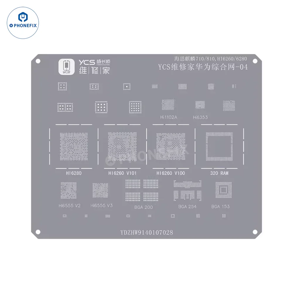 YCS Mobile BGA Reballing Stencils for iPhone Android Phones CPU Chip - Image 11