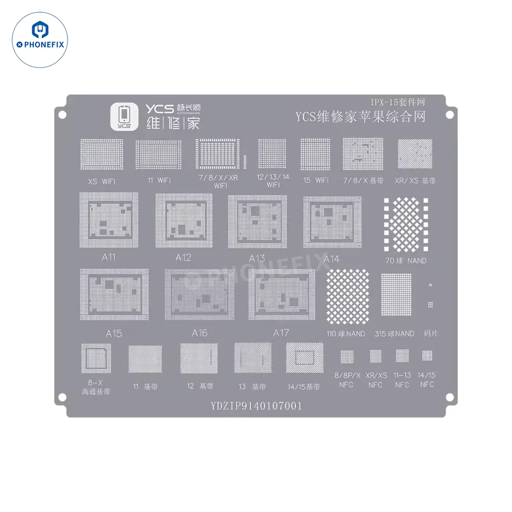 YCS Mobile BGA Reballing Stencils for iPhone Android Phones CPU Chip - Image 16