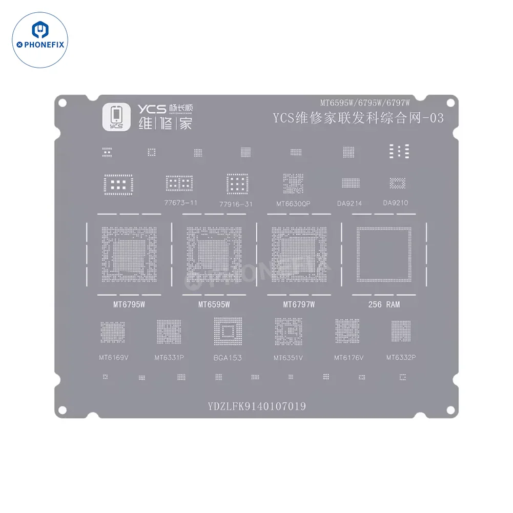YCS Mobile BGA Reballing Stencils for iPhone Android Phones CPU Chip - Image 24