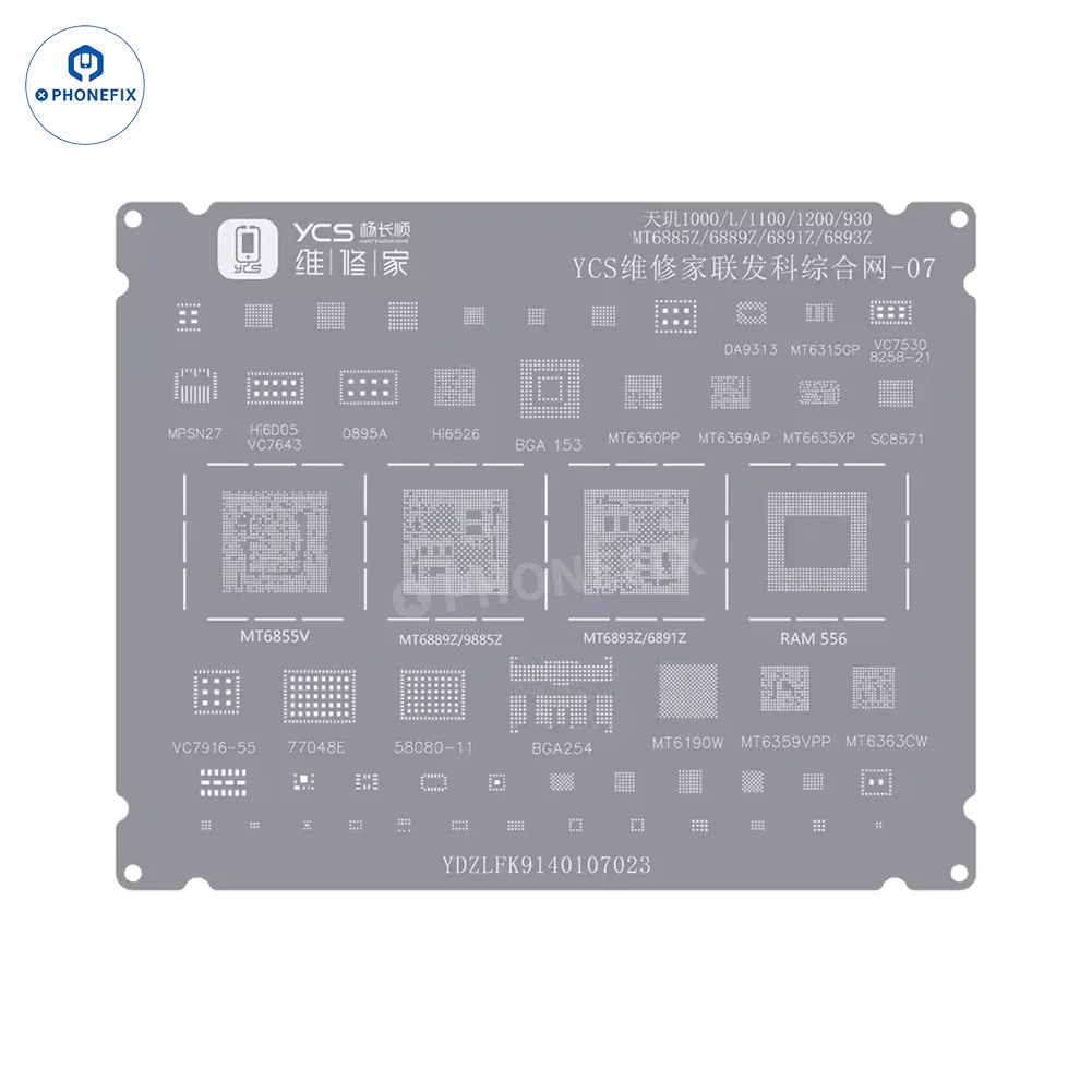 YCS Mobile BGA Reballing Stencils for iPhone Android Phones CPU Chip - Image 28