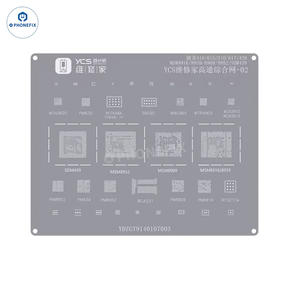 YCS Mobile BGA Reballing Stencils for iPhone Android Phones CPU Chip - Image 31