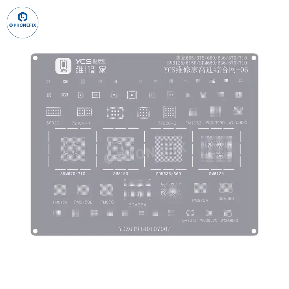 YCS Mobile BGA Reballing Stencils for iPhone Android Phones CPU Chip - Image 35