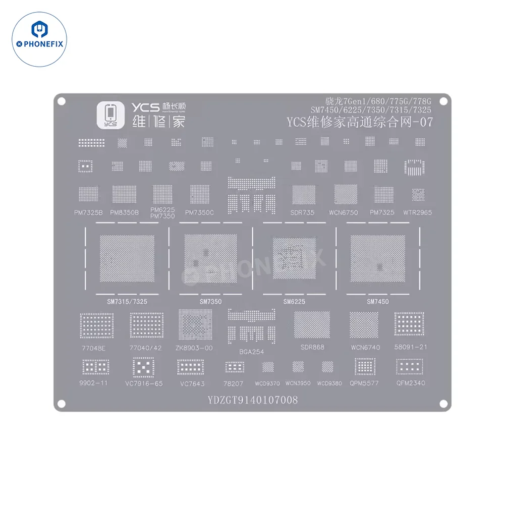 YCS Mobile BGA Reballing Stencils for iPhone Android Phones CPU Chip - Image 36