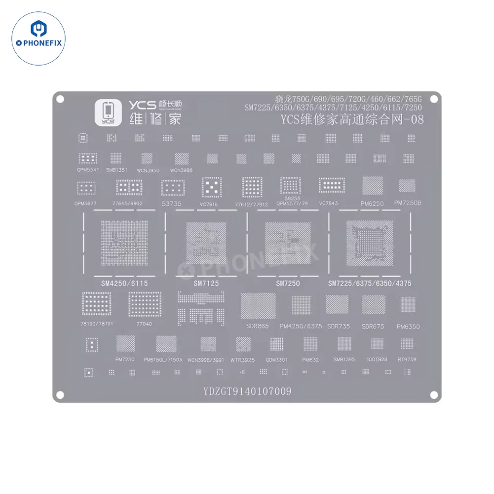 YCS Mobile BGA Reballing Stencils for iPhone Android Phones CPU Chip - Image 37