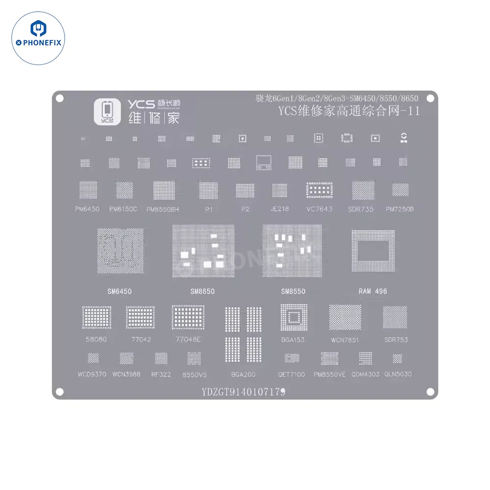 YCS Mobile BGA Reballing Stencils for iPhone Android Phones CPU Chip - Image 40