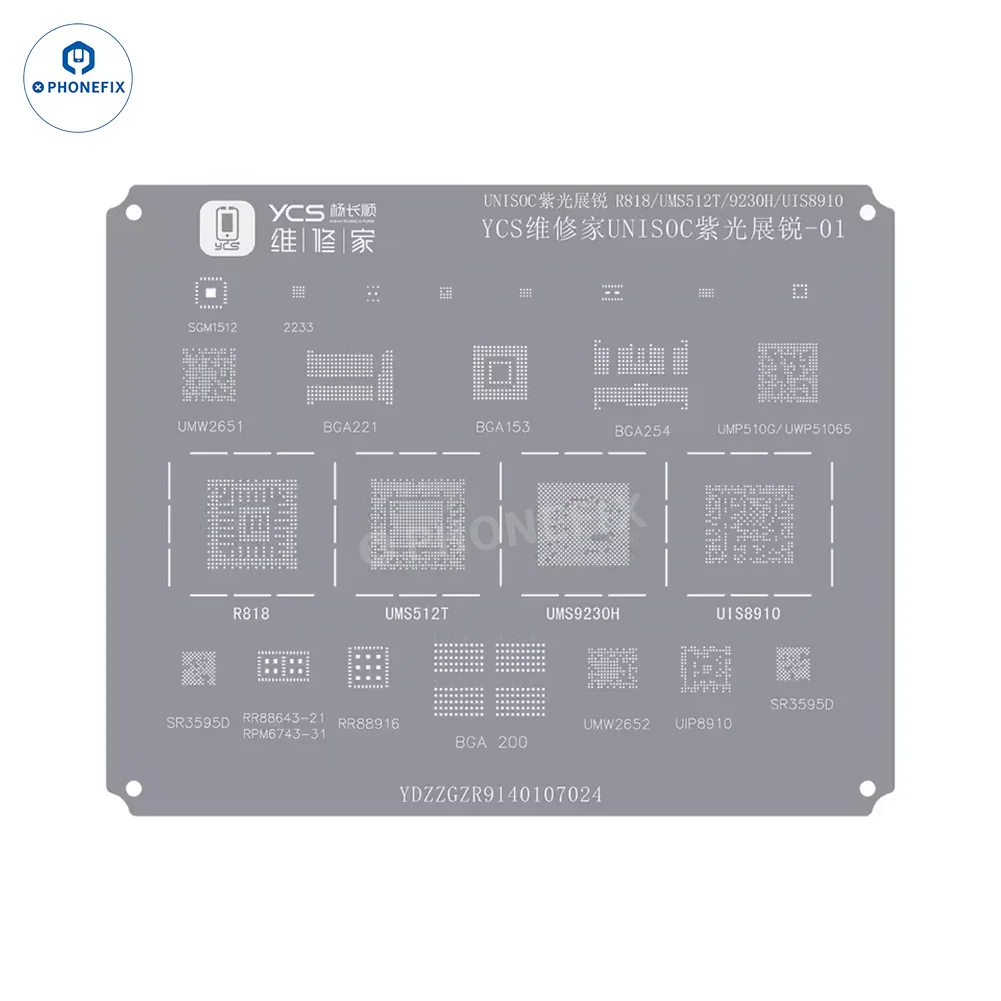 YCS Mobile BGA Reballing Stencils for iPhone Android Phones CPU Chip - Image 47