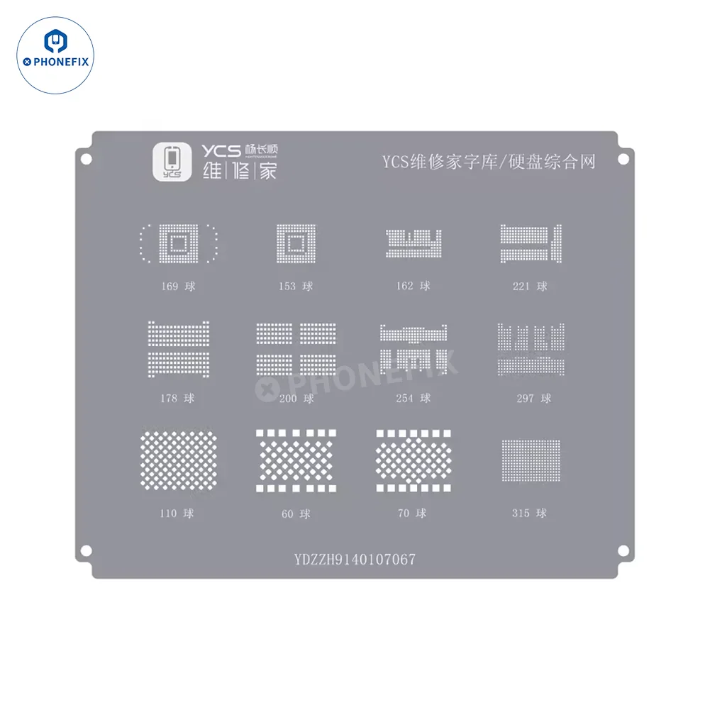 YCS Mobile BGA Reballing Stencils for iPhone Android Phones CPU Chip - Image 5