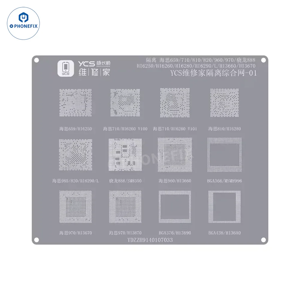 YCS Mobile BGA Reballing Stencils for iPhone Android Phones CPU Chip - Image 6