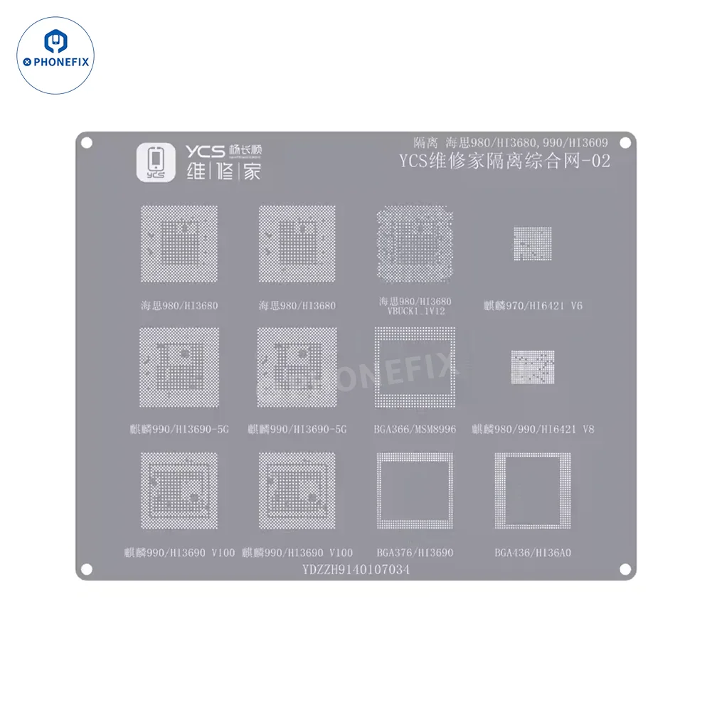 YCS Mobile BGA Reballing Stencils for iPhone Android Phones CPU Chip - Image 7