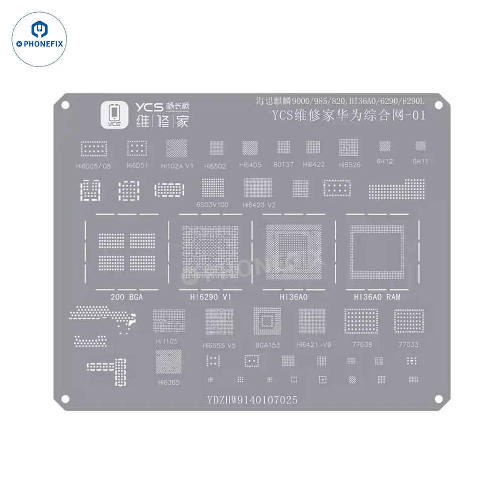 YCS Mobile BGA Reballing Stencils for iPhone Android Phones CPU Chip - Image 8