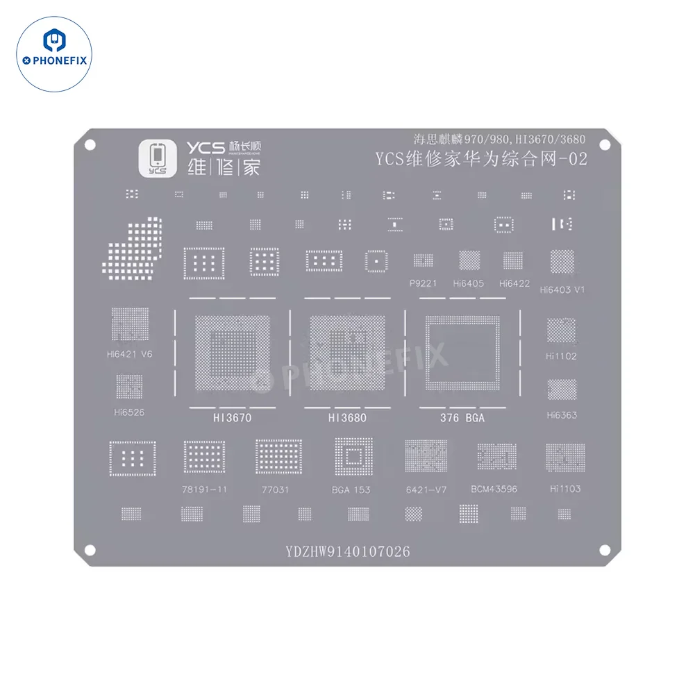 YCS Mobile BGA Reballing Stencils for iPhone Android Phones CPU Chip - Image 9