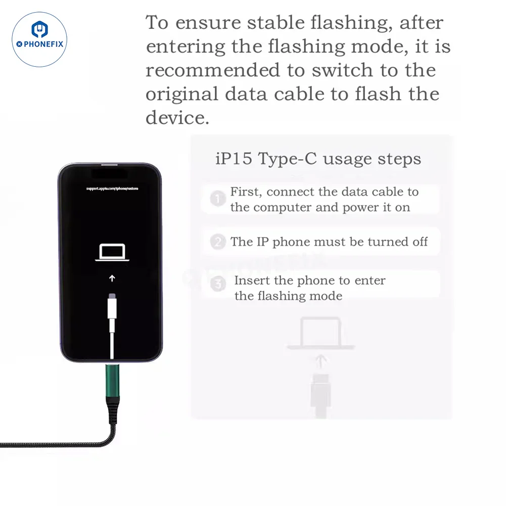 YCS Recovery Mode Cable Double Head for iPhone 6-16 Pro Max - Image 4