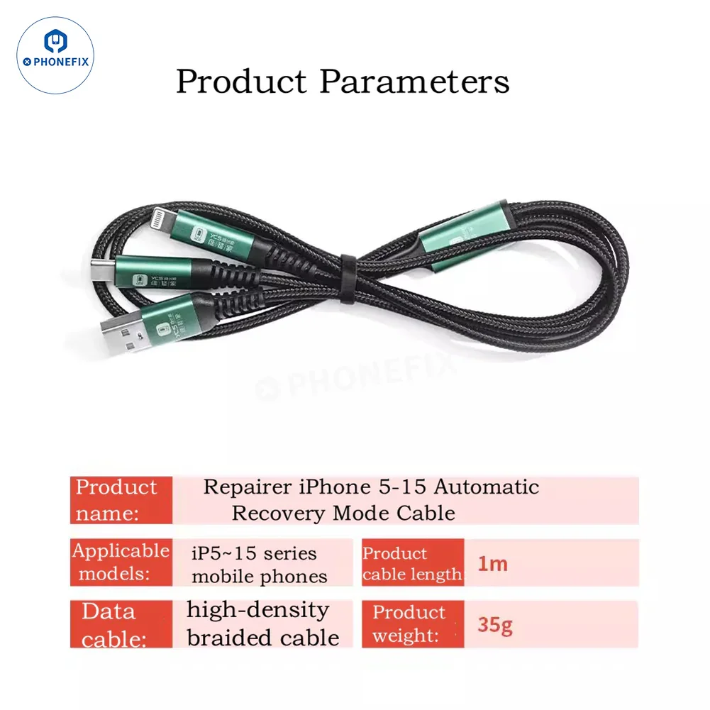 YCS Recovery Mode Cable Double Head for iPhone 6-16 Pro Max - Image 5