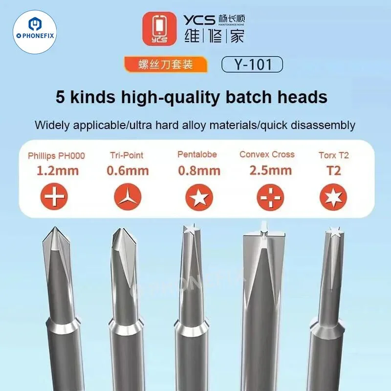 YCS-T05 Y-101 3D Screwdriver Set 5-In-1 Magnetic Bits Disassembly Tool - Image 3