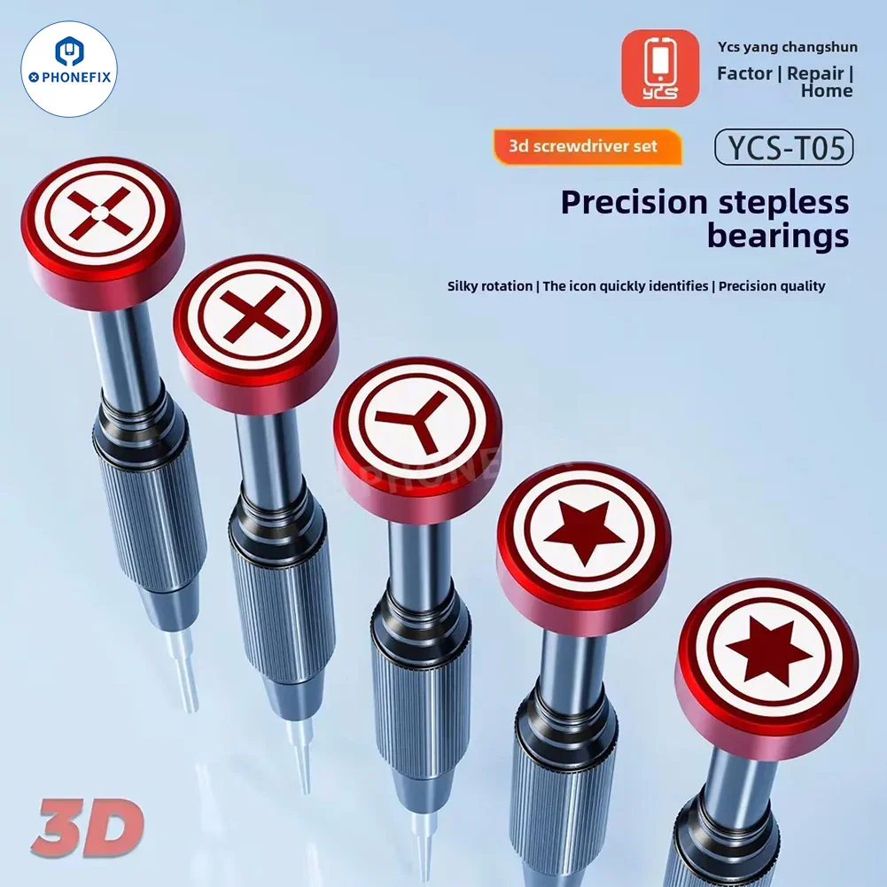 YCS-T05 Y-101 3D Screwdriver Set 5-In-1 Magnetic Bits Disassembly Tool - Image 5
