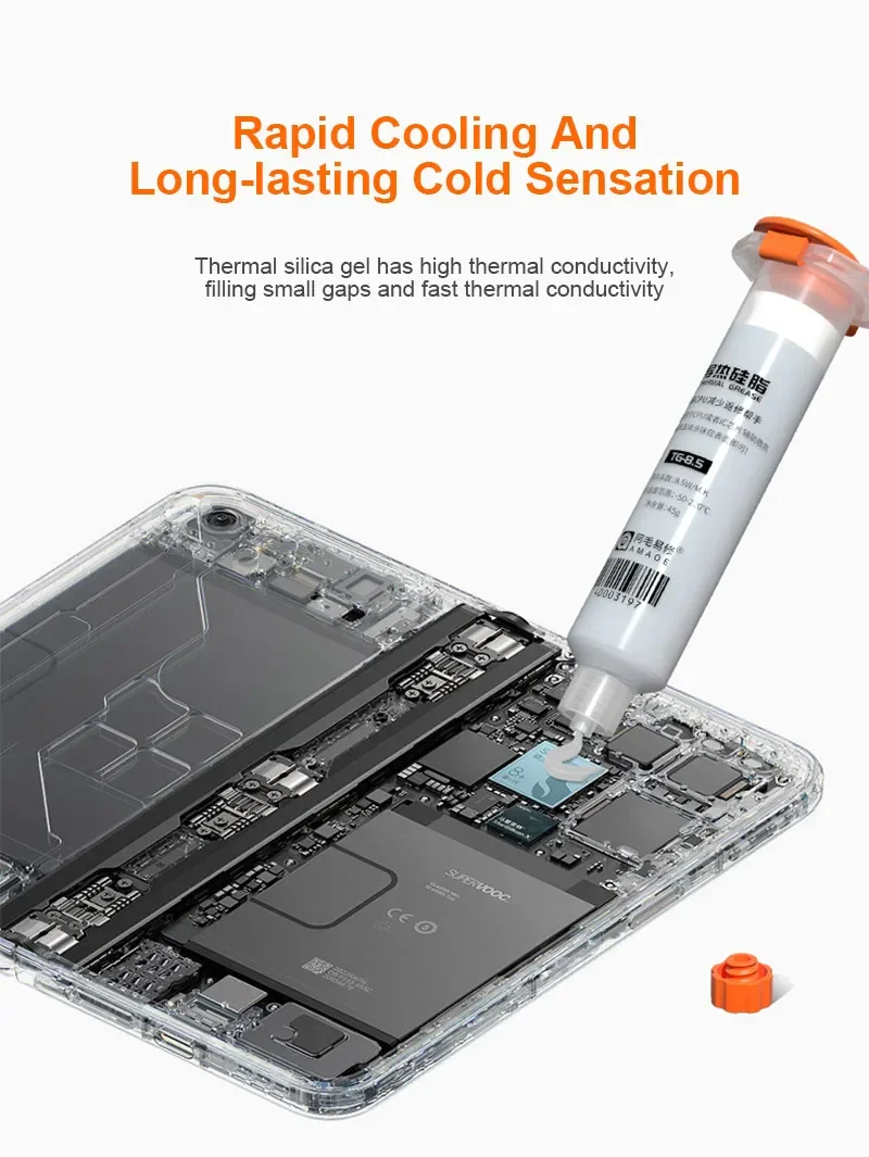 YCS Thermal Paste 100g 4W 6W CPU Heat Dissipation Grease Silicone - Image 3