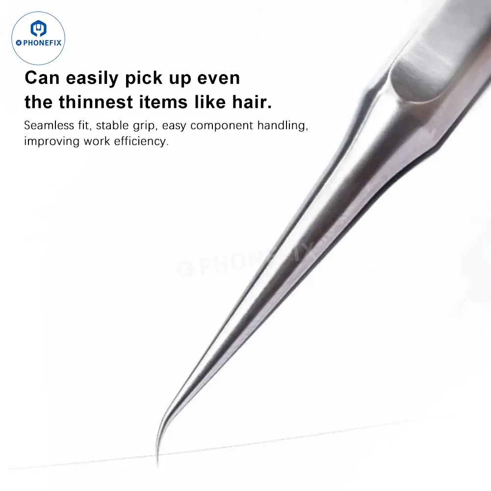YCS Ultra-precision Titanium Straight Curved Tweezers - Image 5
