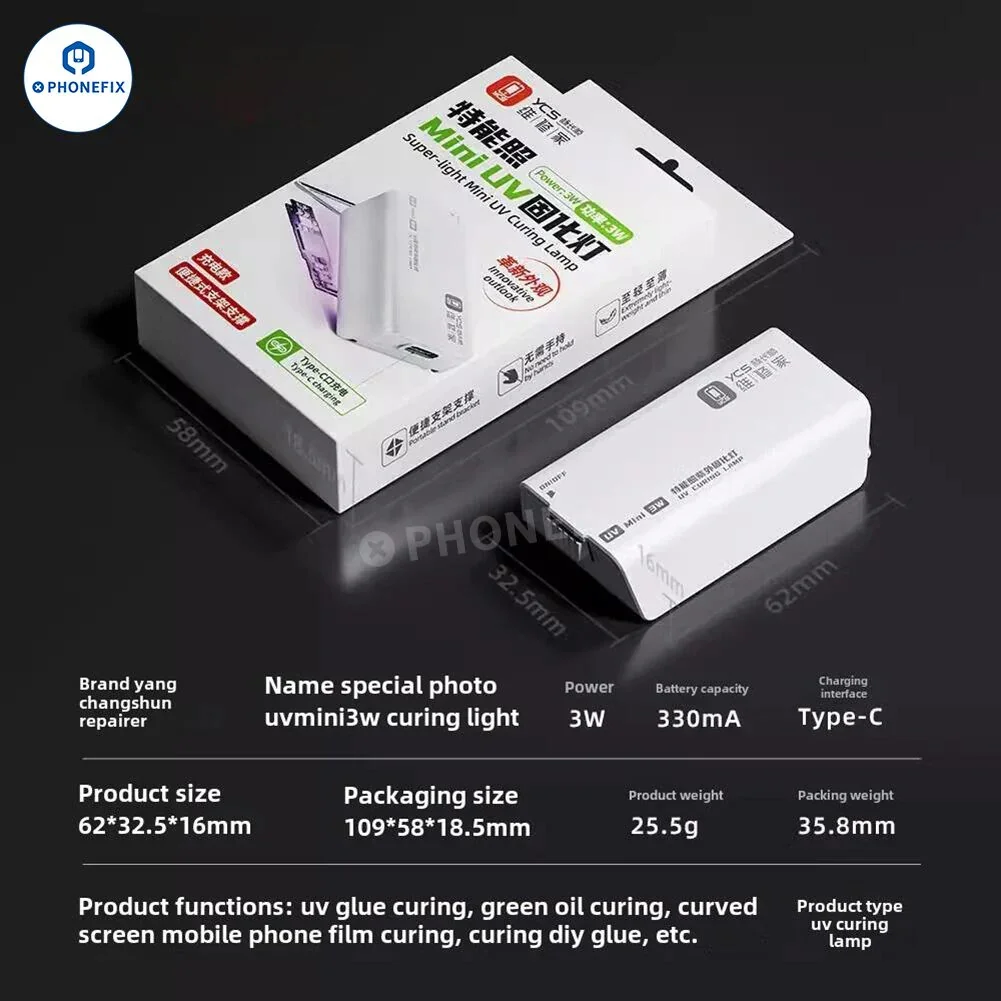 YCS UV Curing Lamp Green Oil 3S Quick Drying Glue Solder Flux - Image 16