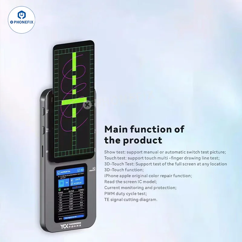YCX M830 M8 Screen Tester for iPhone Samsung Huawei Android - Image 10