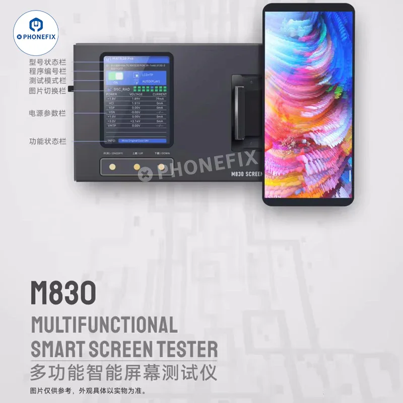 YCX M830 M8 Screen Tester for iPhone Samsung Huawei Android - Image 4
