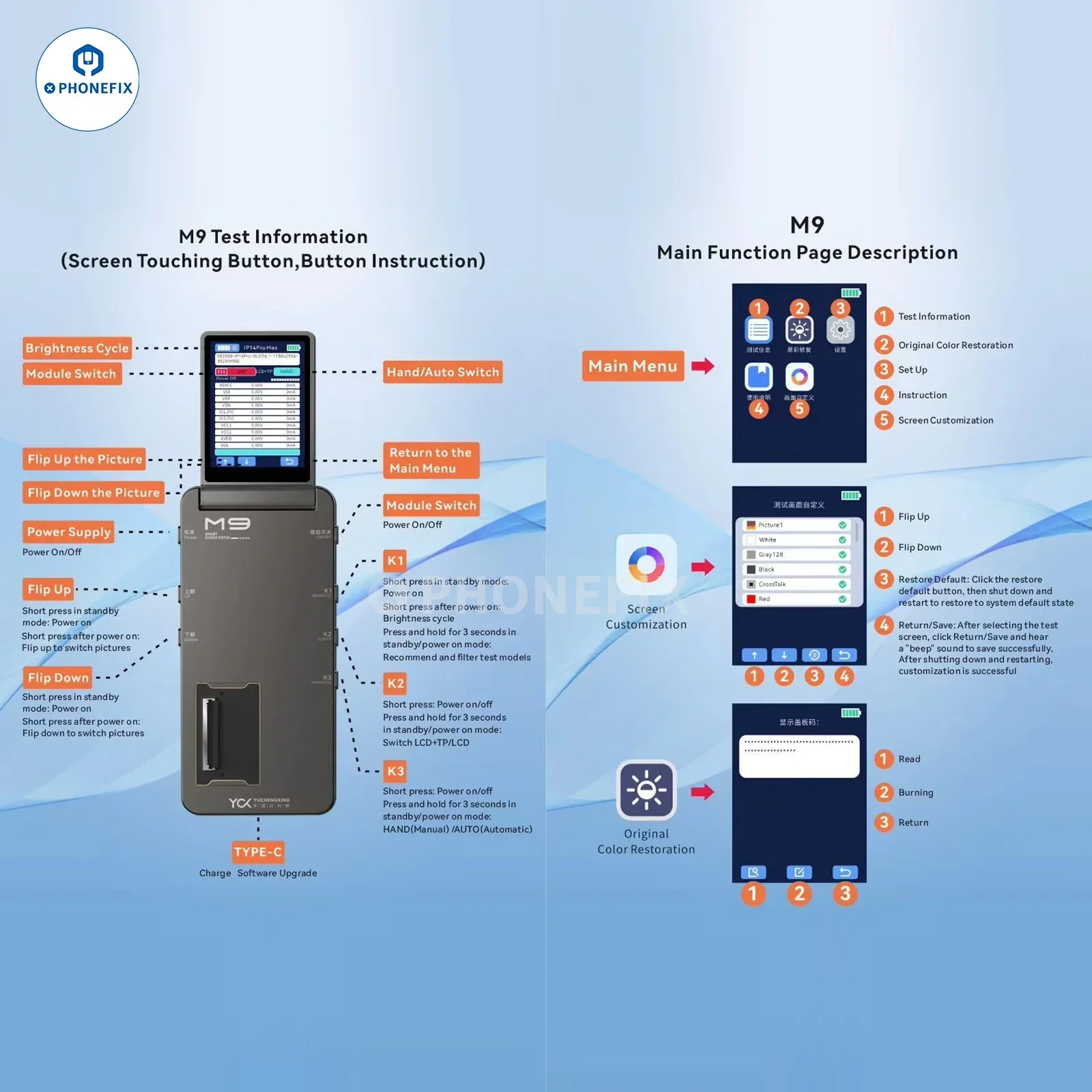 YCX M9 M960 Intelligent Android/iPhone Screen Tester Programmer - Image 7