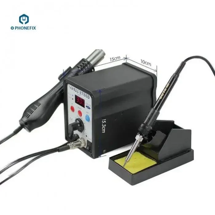 YH-8786D 2 in 1 Digital Display Hot Air Rework Soldering Station - Image 2